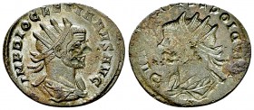 Diocletianus brockage AE Antoninianus 

 Diocletianus (284-305 AD). AE Antoninianus (20-22 mm, 2.70 g), Rome.
Obv. IMP DIOCLETIANVS AVG, Radiate, d...
