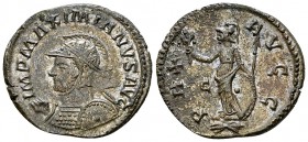 Maximianus Herculius Antoninianus, very rare 

 Maximianus Herculius (286-305 AD). Silvered AE Antoninianus (21-23 mm, 3.97 g), Lugdunum mint, 293 A...