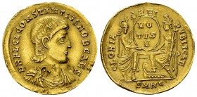 Constantius Gallus AV Solidus, Nicomedia, ex Ciani 

 Constantius Gallus Caesar (351-354 AD). AV Solidus (21-22 mm, 4.42 g), Nicomedia, c. 351-353....