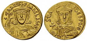 Nicephorus I, with Stauracius AV Solidus, very rare 

 Nicephorus I, with Stauracius (802-811). AV Solidus (19-20 mm, 4.45 g), Constantinople.
Obv....