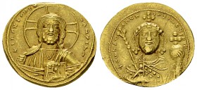 Constantine IX Monomachus AV Tetarteron Nomisma 

 Constantine IX Monomachus (1042-1055 AD). AV Tetarteron Nomisma (17-18 mm, 4.02 g), Constantinopl...