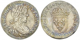 Louis XIV, AR 1/2 Ecu 1647 N, Montpellier

France, Royaume. Louis XIV (1643-1715). AR 1/2 Ecu à la mèche longue 1647 N, Montpellier.
Gad. 169.

J...