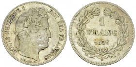 Louis-Philippe I, AR 1 Franc 1836 B, Rouen 

France, Royaume. Louis-Philippe I . AR 1 Franc 1836 B (4.85 g), Rouen.
Gad. 453.

TB.