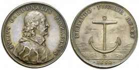 Louis XIV, AR Médaille 1660, Cardinal de Mazarin 

 Louis XIV (1643-1715). AR Médaille 1660 (36-37 mm, 21.45 g). Cardinal de Mazarin, par J. Warin. ...