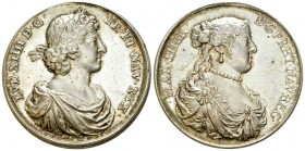 Louis XIV, AR Médaille 1660, Marie Thérèse 

 Louis XIV (1643-1715). AR Médaille 1660 (37 mm, 31.83 g). Commémorant le mariage de Louis XIV et Marie...