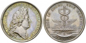 Louis XIV, AR Médaille 1678, Traité de Nimègue 

 Louis XIV (1643-1715). AR Médaille 1678 (41 mm, 38.99 g), commémorant le traité de Nimègue, par J....