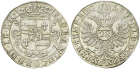 Oldenburg, AR Gulden o.J., mit Titel Leopolds I. 

Oldenburg, Grafschaft. Anton Günther (1603-1667). AR Gulden (28 Stüber) o. J. (44 mm, 19.46 g), J...