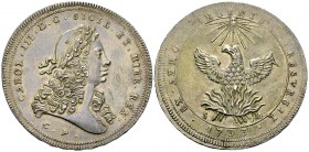Carlo III 30 Tarì 1733, Palermo 

Carlo Arciduca d’Austria col titolo di Carlo III re di Sicilia e Spagna (1720-1734). 30 Tarì 1733 (56 mm, 73.75 g)...