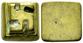 Ashanti brass gold-dust weight, mid 19th century 

Central Africa. Ashanti . Brass gold-dust weight (17x17 mm, 14.84 g), mid 19th century.

Very f...