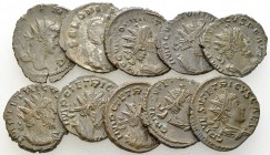 Lot of 10 Roman imperial AE Antoniniani 

Lot of 10 (ten) Roman Imperial AE Antoniniani: Gallienus, Salonina, Victorinus (2), Tetricus I (4), and Te...
