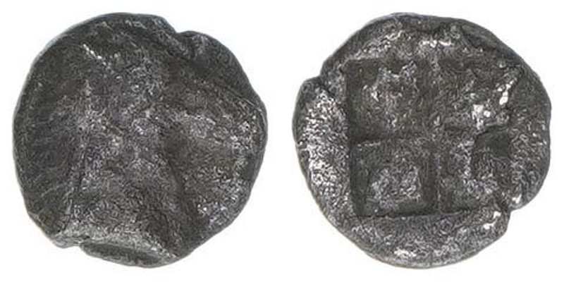 Macedonische Stämme
Griechen. Viertel Obol. 0,15g
ss