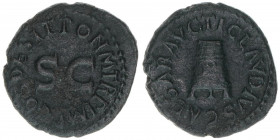 Claudius 41-54
Römisches Reich - Kaiserzeit. Quadrans. Rom
2,99g
RIC 84
ss