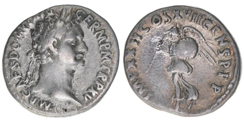 Domitianus 81-96
Römisches Reich - Kaiserzeit. Denar. IMP XXII COS XVII CENS P P...