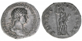 Traianus 98-117
Römisches Reich - Kaiserzeit. Denar. P M TR P COS VI P P SPQR
Rom
3,43g
Kampmann 27.52
vz-