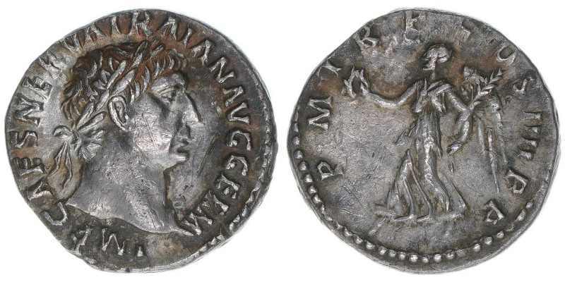 Traianus 98-117
Römisches Reich - Kaiserzeit. Denar. P M TR P COS IIII P P
Rom
3...