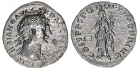 Traianus 98-117
Römisches Reich - Kaiserzeit. Denar. COS V P P SPQR OPTIMO PRINC
Rom
2,57g
Kampmann 27.32
ss-