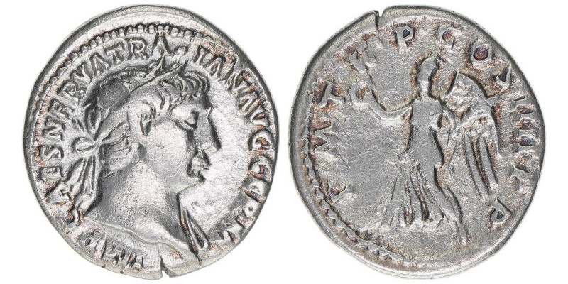 Traianus 98-117
Römisches Reich - Kaiserzeit. Denar. P M TR P COS IIII P P
Rom
3...