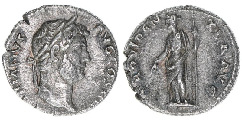 Hadrianus 117-138
Römisches Reich - Kaiserzeit. Denar. PROVIDENTIA AVG
Rom
3,08g...