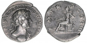 Hadrianus 117-138
Römisches Reich - Kaiserzeit. Denar. P M TR P COS III
Rom
2,82g
Kampmann 32.90
ss