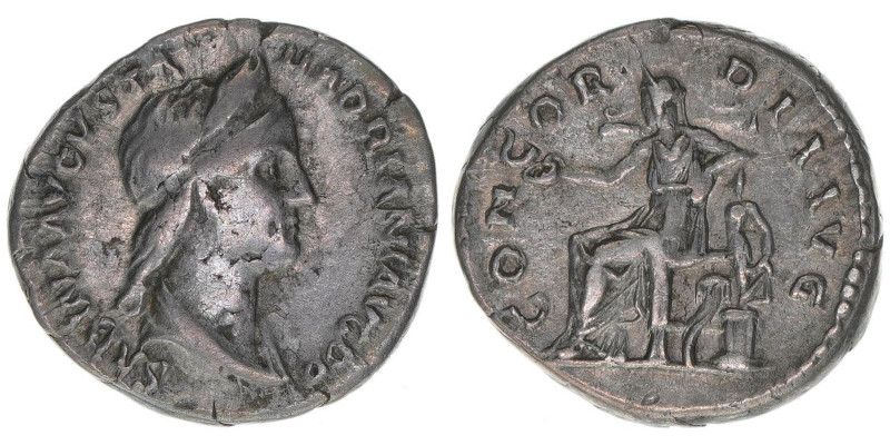 Sabina +136 Gattin des Hadrianus
Römisches Reich - Kaiserzeit. Denar. CONCORDIA ...