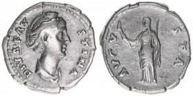 Faustina Maior +141 Gattin des Antoninus Pius
Römisches Reich - Kaiserzeit. Denar. AVGVSTA
Rom
3,15g
Kampmann 36.29
ss