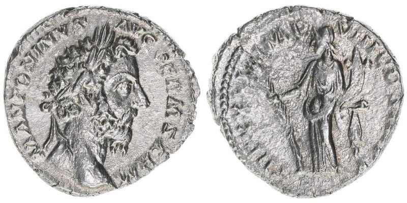 Marcus Aurelius 161-1809
Römisches Reich - Kaiserzeit. Denar. TR P XXX COS VIII ...