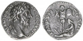 Marcus Aurelius 161-1809
Römisches Reich - Kaiserzeit. Denar. IMP VII COS III
Rom
3,04g
Kampmann 37.124
ss