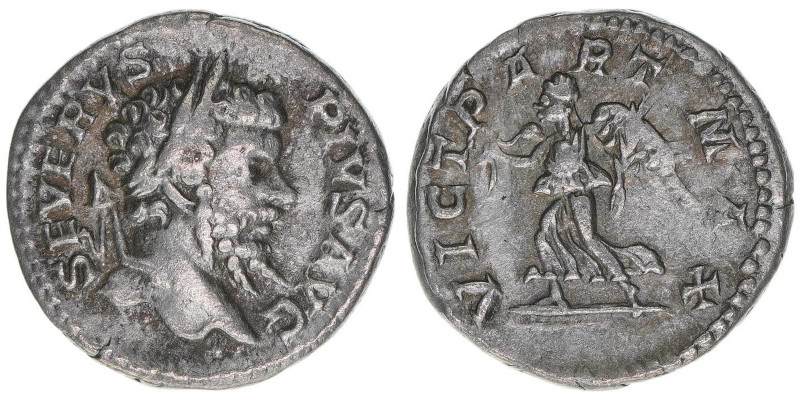 Septimius Severus 193-211
Römisches Reich - Kaiserzeit. Denar. VICT PART MAX
Rom...