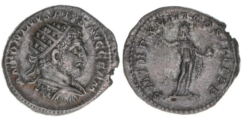 Caracalla 198-217
Römisches Reich - Kaiserzeit. Antoninian. P M TR P XVIII COS I...