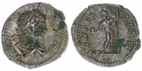 Caracalla 198-217
Römisches Reich - Kaiserzeit. Denar. PONTIF TR P III
Rom
3,50g
Kampmann 51.100
ss/vz