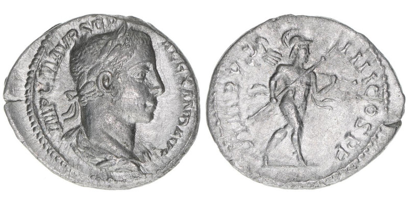 Severus Alexander 222-235
Römisches Reich - Kaiserzeit. Denar. P M TR P IIII COS...
