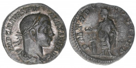 Severus Alexander 222-235
Römisches Reich - Kaiserzeit. Denar. P M TR P V COS II P P
Rom
3,00g
Kampmann 62.52
ss/vz