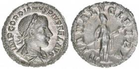 Gordianus III. Pius 238-244
Römisches Reich - Kaiserzeit. Denar. DIANA LVCIFERA
Rom
3,13g
RIC 127
vz