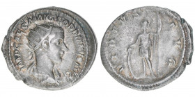Gordianus III. Pius 238-244
Römisches Reich - Kaiserzeit. Antoninian. VIRTVS AVG
Rom
4,10g
RIC 6
ss+