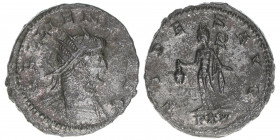 Gallienus 253-268
Römisches Reich - Kaiserzeit. Antoninian. FIDES AVG - P XV
Rom
4,22g
Kampmann 90.52
ss/vz