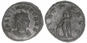 Gallienus 253-268
Römisches Reich - Kaiserzeit. Antoninian. VIRTVS AVG
Rom
3,05g
Kampmann 90.213
vz-