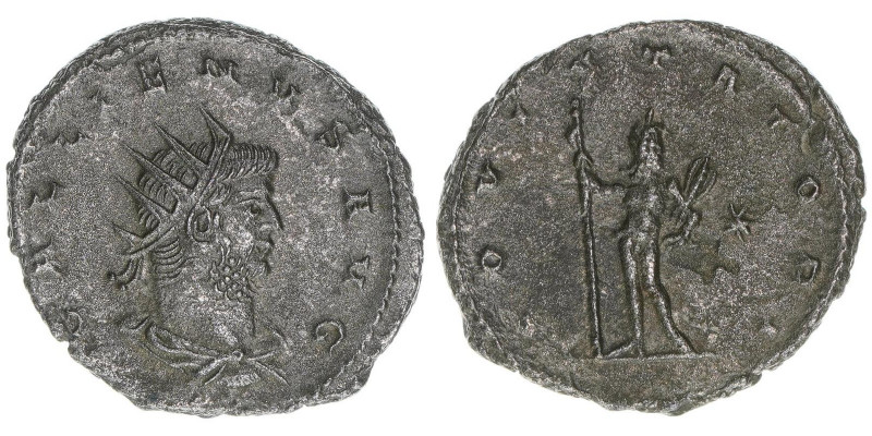 Gallienus 253-268
Römisches Reich - Kaiserzeit. Antoninian. IOVI STATORI
Rom
3,5...