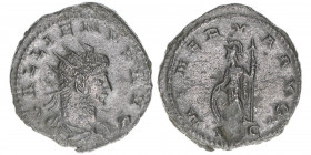 Gallienus 253-268
Römisches Reich - Kaiserzeit. Antoninian. MINERVA AVG
Rom
3,49g
Kampmann 90.128
vz-