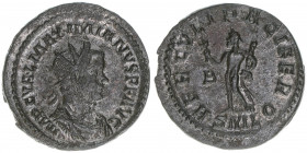 Maximianus 286-310
Römisches Reich - Kaiserzeit. Antoninian. HERCVLI PACIFERO
4,13g
Kampmann 120.31
vz