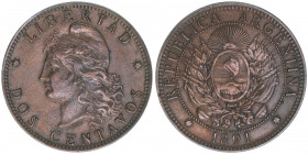 2 Centavos, 1891
Argentinien. 9,95g. Schön 25
ss/vz