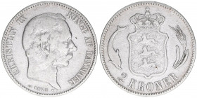 Christian IX. 1863-1906
Dänemark. 2 Kroner, 1875. 14,69g
Kahnt/Schön 79
s/ss