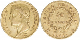 Napoleon I. 1804-1814
Frankreich Erstes Kaiserreich. 40 Francs, 1811. Gold
12,85g
Kahnt/Schön 44
ss