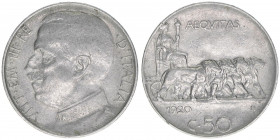 Victor Emanuel III. 1900-1946
Italien. 50 Centesimi, 1920. 5,92g
Schön 62
ss/vz