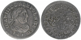 Johann III. Sobieski 1674-1696
Polen. 6 Gröscher, 1684 TLB. 2,70g
KM#35
ss