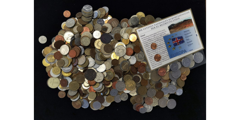 Kiloware
Weltmünzen. Lot 3 Kilogramm. Lot no return - Umtausch ausgeschlossen - ...