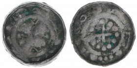 Sachsen
Mittelalter. Hochrandpfennig, ohne Jahr. 1,10g
ss/vz