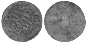 Maximilian III. Joseph 1745-1777
Bayern. 1/2 Kreuzer, 1764. 0,46g
Schön 79
ss