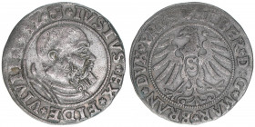 Albrecht von Brandenburg 1525-1568
Brandenburg. 3 Gröscher, 1532. 1,96g
Neumann 45
ss