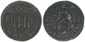 Domkapitel
Münster. 4 Pfennige, 1696. 2,90g
KM#419
ss/vz