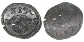 Pfennig, 1685
Reichsstadt Nürnberg. Nürnberg. 0,31g
Kellner 335
vz+